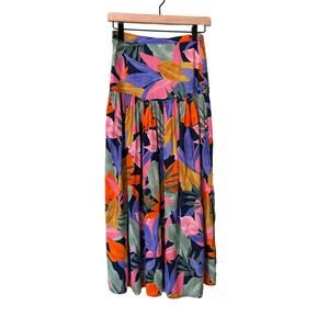 Abel The Label Anthropologie Leonard Floral Skirt Small Tropical Maxie